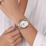 Fossil Stella Sport Multifunction Silver Dial Two Tone Steel Strap Watch for Women - ES5107 Buy Now By Fossil