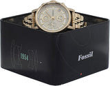 Fossil Boyfriend Chronograph Gold Dial Gold Steel Strap Watch for Women - ES2197 Buy Now By Fossil