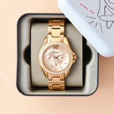 Fossil Riley Multifunction Rose Gold Dial Rose Gold Steel Strap Watch for Women - ES2811 Buy Now By Fossil