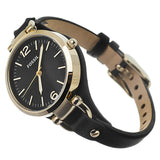 Fossil Georgia Black Dial Black Leather Strap Watch for Women - ES3148 Buy Now By Fossil