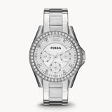 Fossil Riley Multifunction Silver Dial Silver Steel Strap Watch for Women - ES3202 Buy Now By Fossil