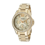 Fossil Riley Gold Dial Gold Steel Strap Watch for Women - ES3203 Buy Now By Fossil