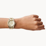 Fossil Riley Gold Dial Gold Steel Strap Watch for Women - ES3203 Buy Now By Fossil