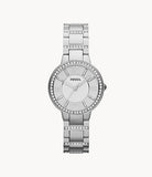 Fossil Virginia Silver Dial Silver Steel Strap Watch for Women - ES3282 Buy Now By Fossil