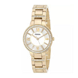 Fossil Virginia White Dial Gold Steel Strap Watch for Women - ES3283 Buy Now By Fossil