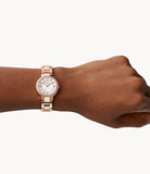 Fossil Virginia White Dial Rose Gold Steel Strap Watch for Women - ES3284 Buy Now By Fossil