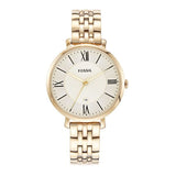Fossil Jacqueline White Dial Gold Steel Strap Watch for Women - ES3434 Buy Now By Fossil
