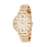 Fossil Jacqueline Rose Gold Dial Rose Gold Steel Strap Watch for Women - ES3435 Buy Now By Fossil