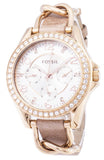 Fossil Riley White Dial Sand Leather Strap Watch for Women - ES3466 Buy Now By Fossil