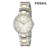 Fossil Virginia Silver Dial Two Tone Steel Strap Watch for Women - ES3503 Buy Now By Fossil