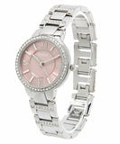 Fossil Virginia Pink Dial Silver Steel Strap Watch for Women - ES3504 Buy Now By Fossil