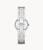 Fossil Virginia Pink Dial Silver Steel Strap Watch for Women - ES3504 Buy Now By Fossil