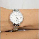 Fossil Jacqueline White Dial Silver Steel Strap Watch for Women - ES3545 Buy Now By Fossil