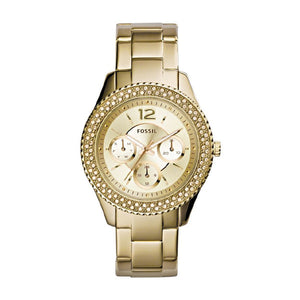 Fossil Stella Multifunction Gold Dial Gold Steel Strap Watch for Women - ES3589 Buy Now By Fossil