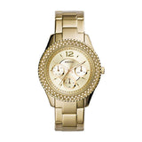 Fossil Stella Multifunction Gold Dial Gold Steel Strap Watch for Women - ES3589 Buy Now By Fossil