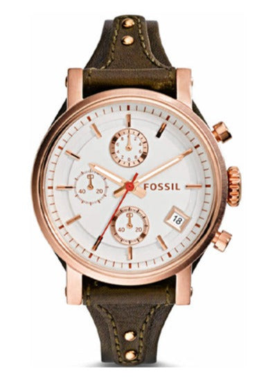 Fossil Boyfriend White Dial Brown Leather Strap Watch for Women - ES3616 Buy Now By Fossil