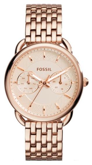 Fossil Tailor Rose Gold Dial Rose Gold Stainless Steel Strap Watch for Women - ES3713 Buy Now By Fossil