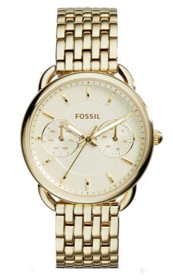 Fossil Tailor Gold Dial Gold Steel Strap Watch for Women - ES3714 Buy Now By Fossil