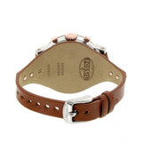 Fossil Boyfriend Chronograph White Dial Brown Leather Strap Watch for Women - ES3837 Buy Now By Fossil