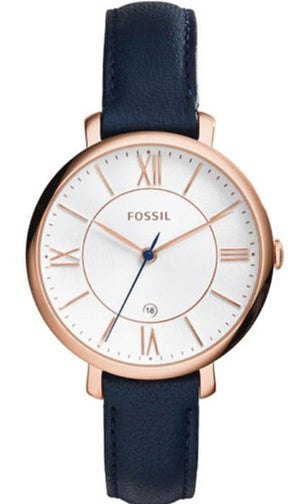 Fossil Jacqueline White Dial Blue Leather Strap Watch for Women - ES3843 Buy Now By Fossil