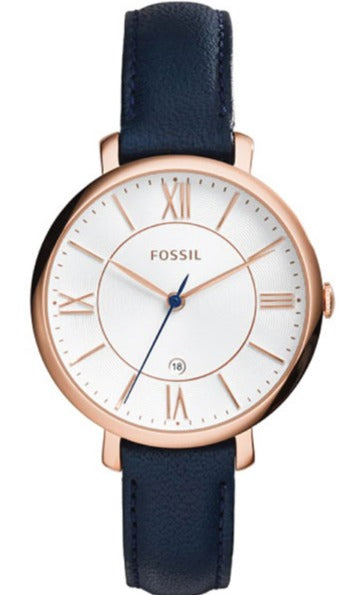 Fossil Jacqueline White Dial Blue Leather Strap Watch for Women - ES3843 Buy Now By Fossil