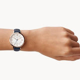 Fossil Jacqueline White Dial Blue Leather Strap Watch for Women - ES3843 Buy Now By Fossil