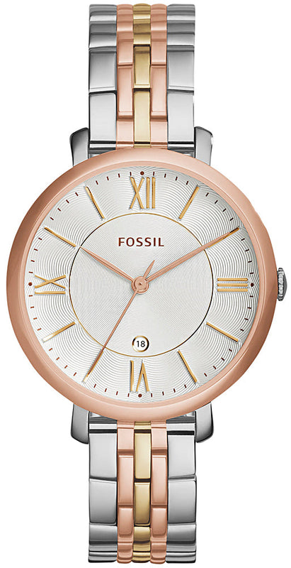 Fossil Jacqueline White Dial Two Tone Steel Strap Watch for Women - ES3844 Buy Now By Fossil