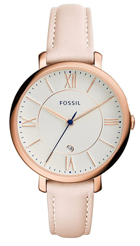 Fossil Jacqueline White Dial Pink Leather Strap Watch for Women - ES3988 Buy Now By Fossil