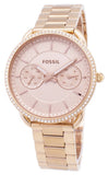 Fossil Tailor Rose Gold Dial Rose Gold Steel Strap Watch for Women - ES4264 Buy Now By Fossil