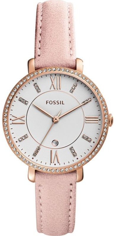 Fossil Jacqueline White Dial Pink Leather Strap Watch for Women - ES4303 Buy Now By Fossil