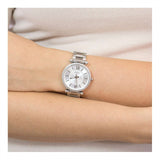 Fossil Carlie Silver Dial Silver Steel Strap Watch for Women - ES4341 Buy Now By Fossil