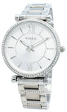 Fossil Carlie Silver Dial Silver Steel Strap Watch for Women - ES4341 Buy Now By Fossil