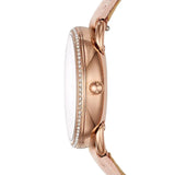 Fossil Tailor Quartz White Dial Pink Leather Strap Watch for Women - ES4393 Buy Now By Fossil