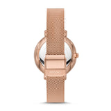 Fossil Jacqueline Quartz Rose Gold Dial Rose Gold Mesh Strap Watch for Women - ES4628 Buy Now By Fossil