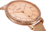 Fossil Jacqueline Quartz Rose Gold Dial Rose Gold Mesh Strap Watch for Women - ES4628 Buy Now By Fossil