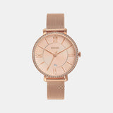 Fossil Jacqueline Quartz Rose Gold Dial Rose Gold Mesh Strap Watch for Women - ES4628 Buy Now By Fossil