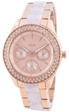 Fossil Stella Multifunction Rose Gold Dial Two Tone Steel Strap Watch for Women - ES4755 Buy Now By Fossil