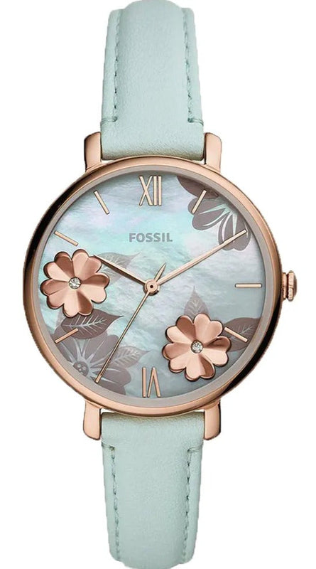 Fossil Jacqueline Multi Colored Dial Blue Leather Strap Watch for Women - ES4813 Buy Now By Fossil