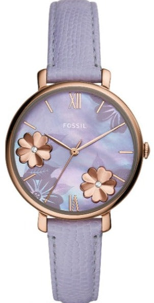 Fossil Jacqueline Purple Dial Purple Leather Strap Watch for Women - ES4814 Buy Now By Fossil