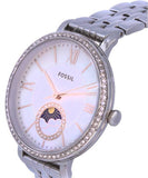 Fossil Jacqueline Multifunction Moonphase White Dial Silver Steel Strap Watch for Women - ES5164 Buy Now By Fossil