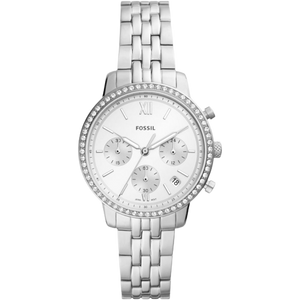Fossil Neutra Chronograph Silver Dial Silver Steel Strap Watch for Women - ES5217 Buy Now By Fossil