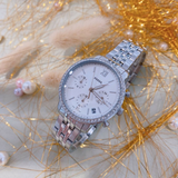 Fossil Neutra Chronograph Silver Dial Silver Steel Strap Watch for Women - ES5217 Buy Now By Fossil