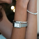 Fossil Raquel Three Hand Date White Dial Silver Steel Strap Watch for Women - ES5221 Buy Now By Fossil