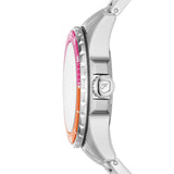 Fossil Blue Dive Analog Pink Dial Silver Steel Strap Watch For Women - ES5351 Buy Now By Fossil