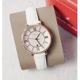 Fossil Jacqueline Quartz Mother of Pearl White Dial White Leather Strap Watch for Women - ES4579 Buy Now By Fossil