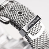 Emporio Armani Luigi Chronograph Black Dial Silver Mesh Bracelet Watch For Men - AR1811 Buy Now By Emporio Armani