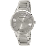 Emporio Armani Classic Quartz White Dial Silver Steel Strap Watch For Men - AR2430 Buy Now By Emporio Armani