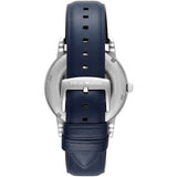 Emporio Armani Luigi Chronograph Blue Dial Black Leather Strap Watch For Men - AR60011 Buy Now By Emporio Armani