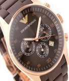 Emporio Armani Sport Chronograph Brown Dial Brown Stainless Steel Watch For Men - AR5890 Buy Now By Emporio Armani