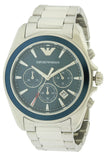Emporio Armani Sportivo Chronograph Blue Dial Silver Steel Strap Watch For Men - AR6091 Buy Now By Emporio Armani